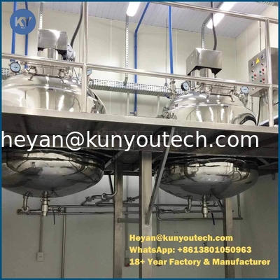 Танк желатина крахмала SS316/304 плавя с вакуумом и затвором и платформой смешивания